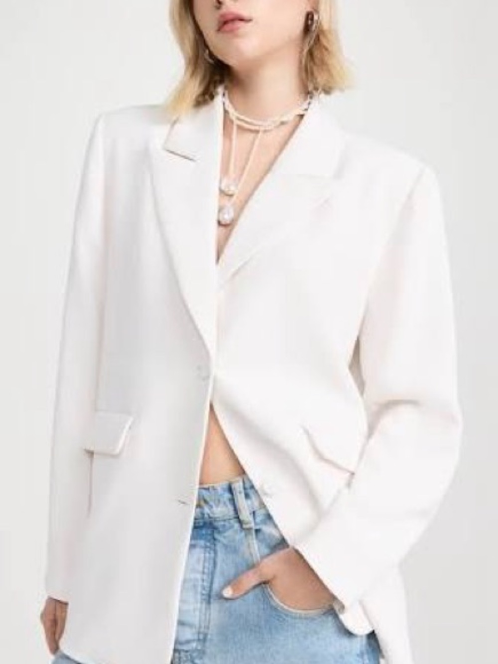Good American Luxe Suiting Boyfriend Blazer